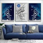 set of 3 Motivational sticky wooden frames for home office wall decore / sticky phototiles