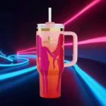 Stanley x Barbie pink limited edition insulated tumbler front view