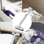 Multi-function rotating crevice cleaning brush angled view
