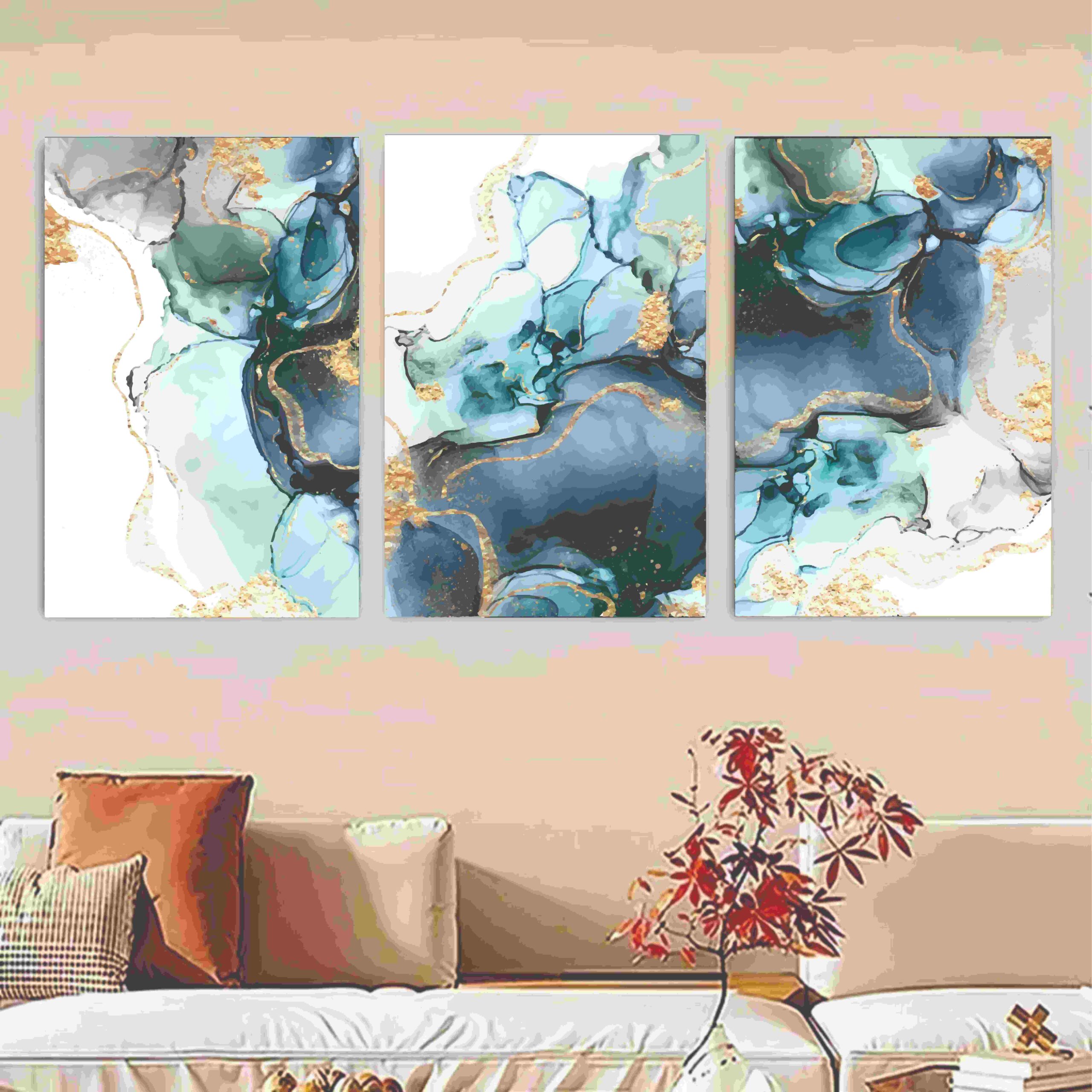 4d36276fb87ad3e60d2f4ea1e171f6a5.jpeg Set Of 3 lower Sticky Canvas Phototiles Frame For Wall, Home Decor - Image 1