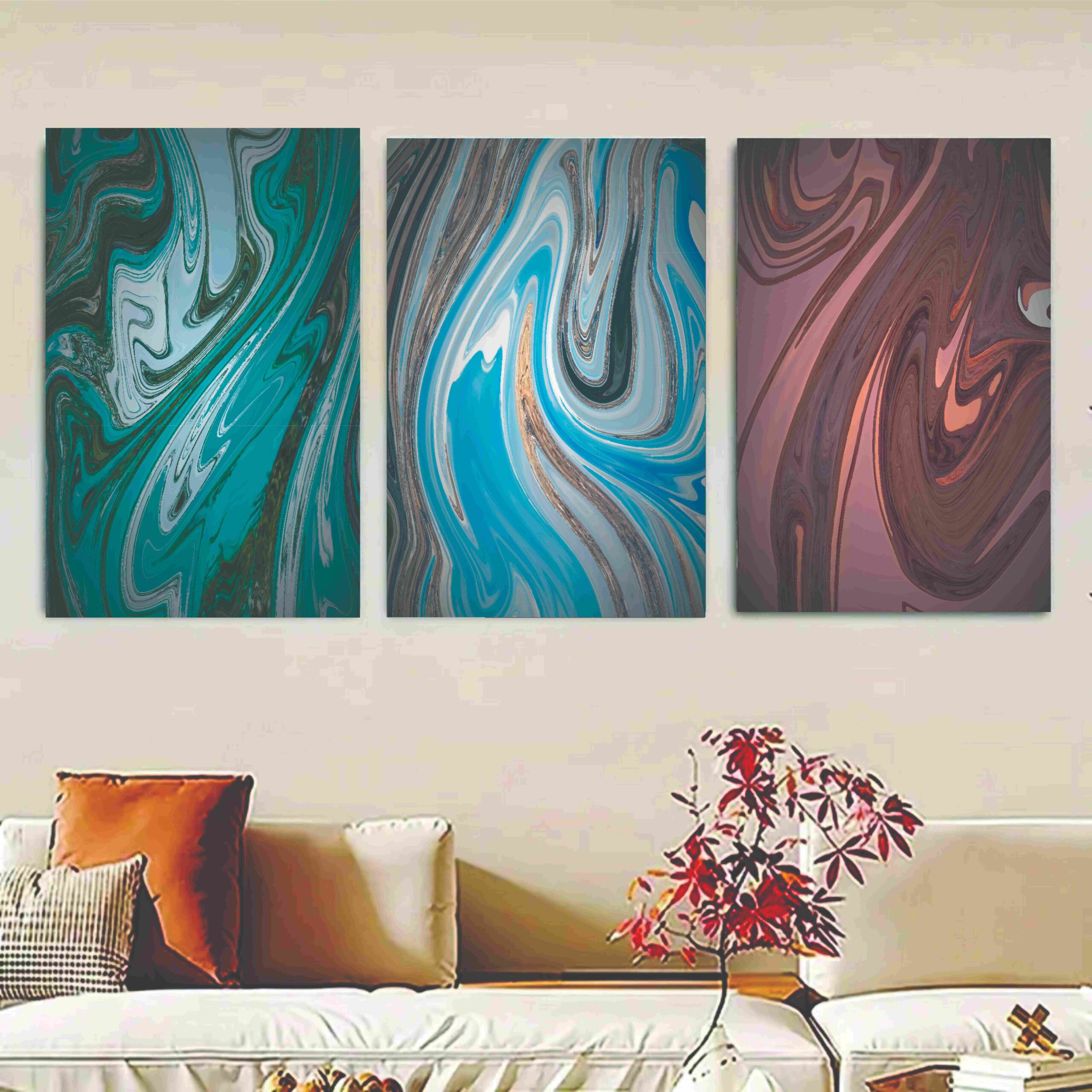 4e0326106473cdd3f0a00637c30bee36.jpeg Set Of 3 sky Sticky Canvas Phototiles Frame For Wall, Home Decor - Image 1