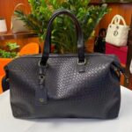 Luxury Valentino Imported Travel Duffel Bag (20 × 13 Inches) – High-Quality Woven Texture Handbag | Premium Large Capacity Weekender Bag (without box)