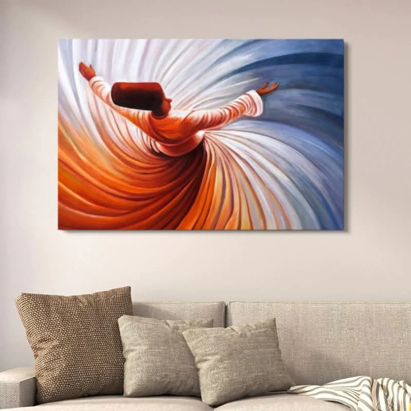 526f471fee840de9e5794abb65abe2bd.jpeg Sufi Whirling Dervish Wooden Art Frame | Spiritual Rumi Wall Decor | Artistic Islamic Home Decoration Piece | 12x16 Inches - Image 1