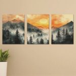 Set of 3 Premium Wall Art Photo Tiles – Modern Home Decor Sets 8x11