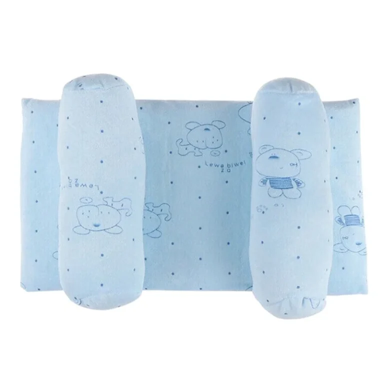 Soft breathable baby pillow preventing flat head in newborn