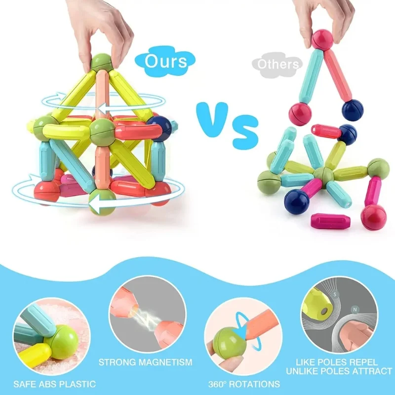 5_1755540759.webp 25-piece magnetic STEM building blocks set with colorful rods and balls