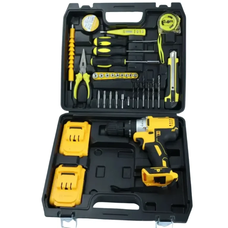 Dunlandi 24V cordless drill with tool kit case open