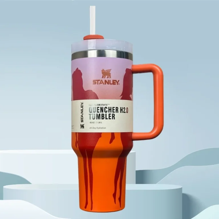 Orange Stanley x Barbie Quencher H2.0 Tumbler front view