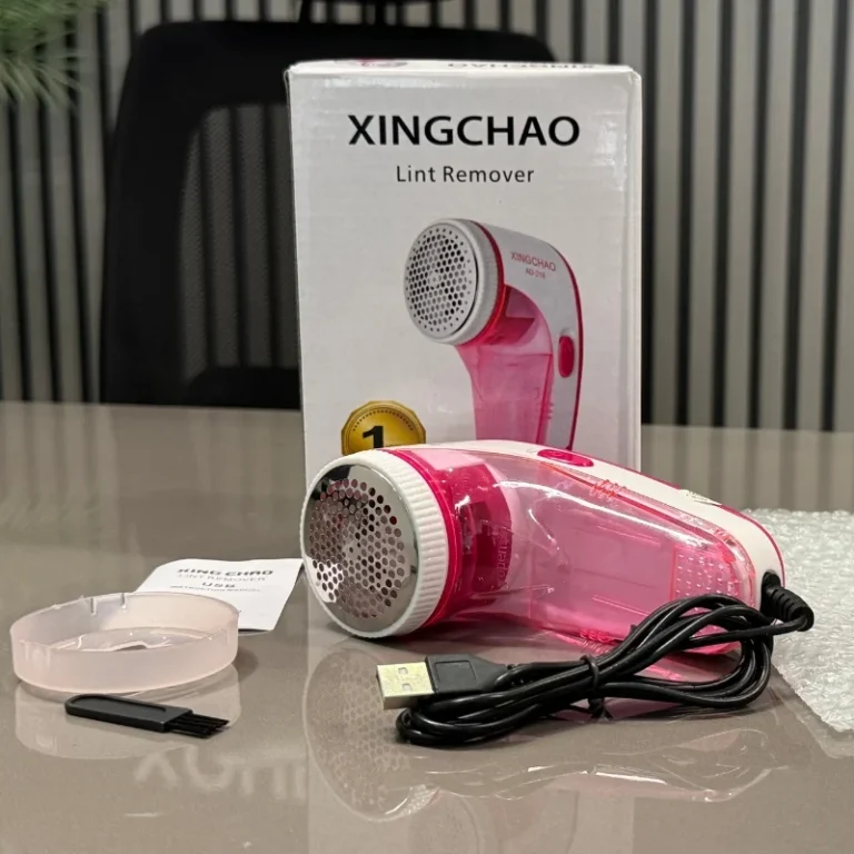 XINGCHAO AD-218 pink white fabric shaver front view