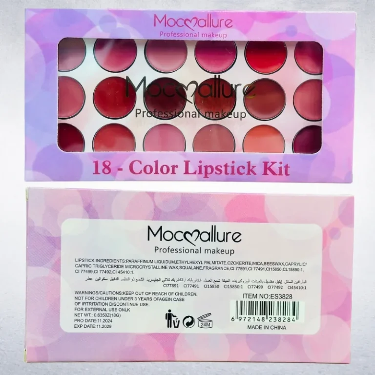 Moccallure 18-color lipstick kit compact palette open view