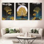 Set of 3 Wall Art Wooden Phototile Frames for Wall Decor