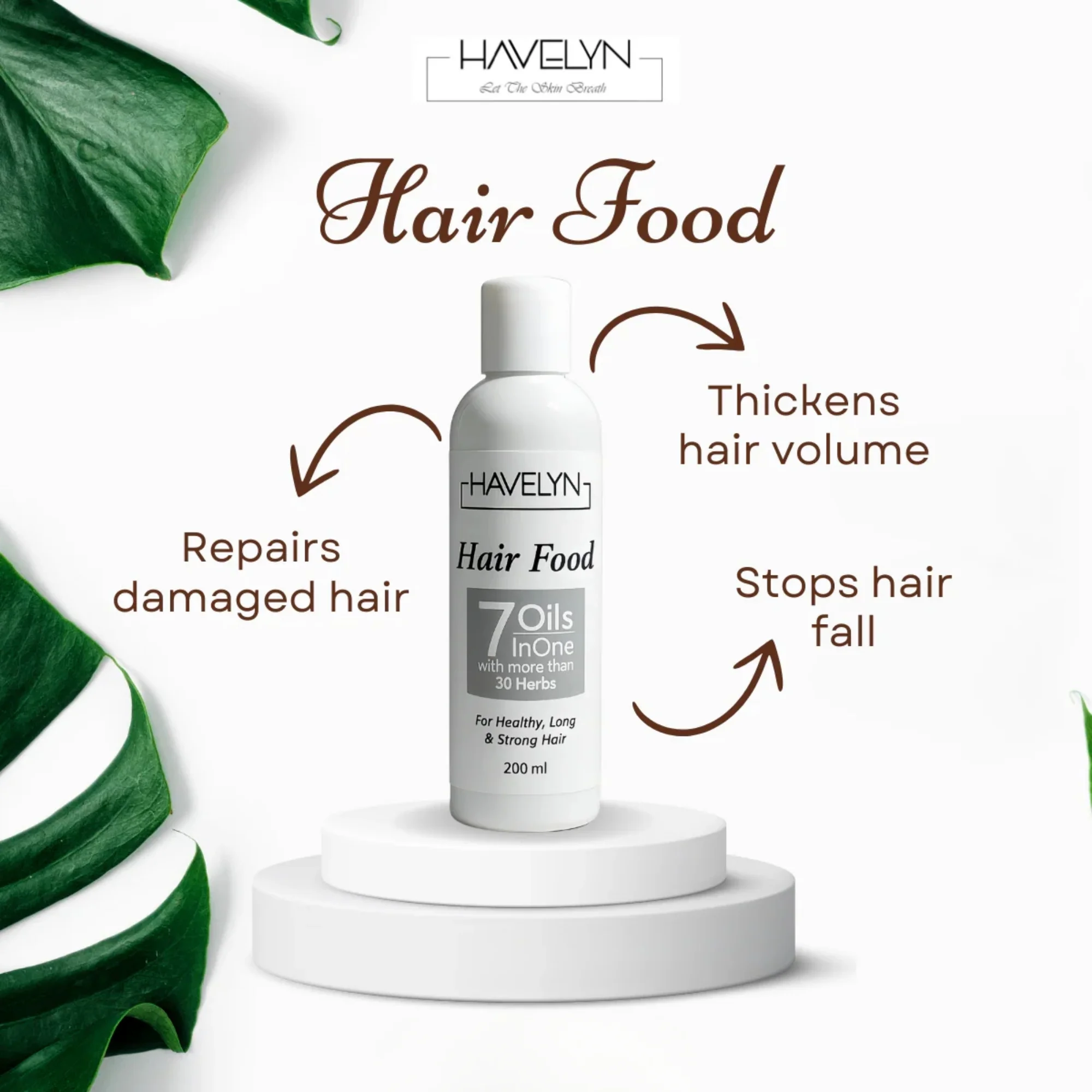 60_1756456550.webp Havelyn Hair Food Oil 200ml bottle front view