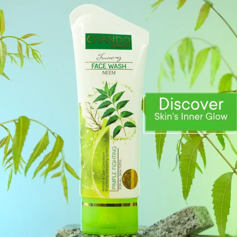 652bbd635c5c0be707a932b9673b2a2b.webp CHANDO Naturals Neem Foaming Face Wash front bottle view