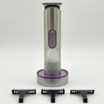 G63A Professional Hair Stylist Trimmer – Rechargeable Cordless Hair & Beard Trimmer with Charging Base and Guide Combs