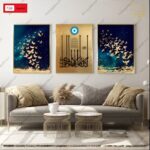 set of 3 Motivational sticky wooden frames for home office wall decore / sticky phototiles