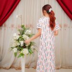 Honey Drift 3 Piece Nightwear Set – Free Size Soft Jersey Interlock Nighty with Panty & Poni