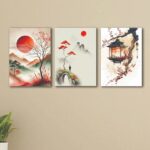 Set of 3 Premium Wall Art Photo Tiles – Modern Home Decor Sets 8x11