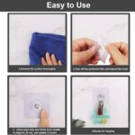 10-pack self-adhesive wall hooks with built-in screws displayed on white background