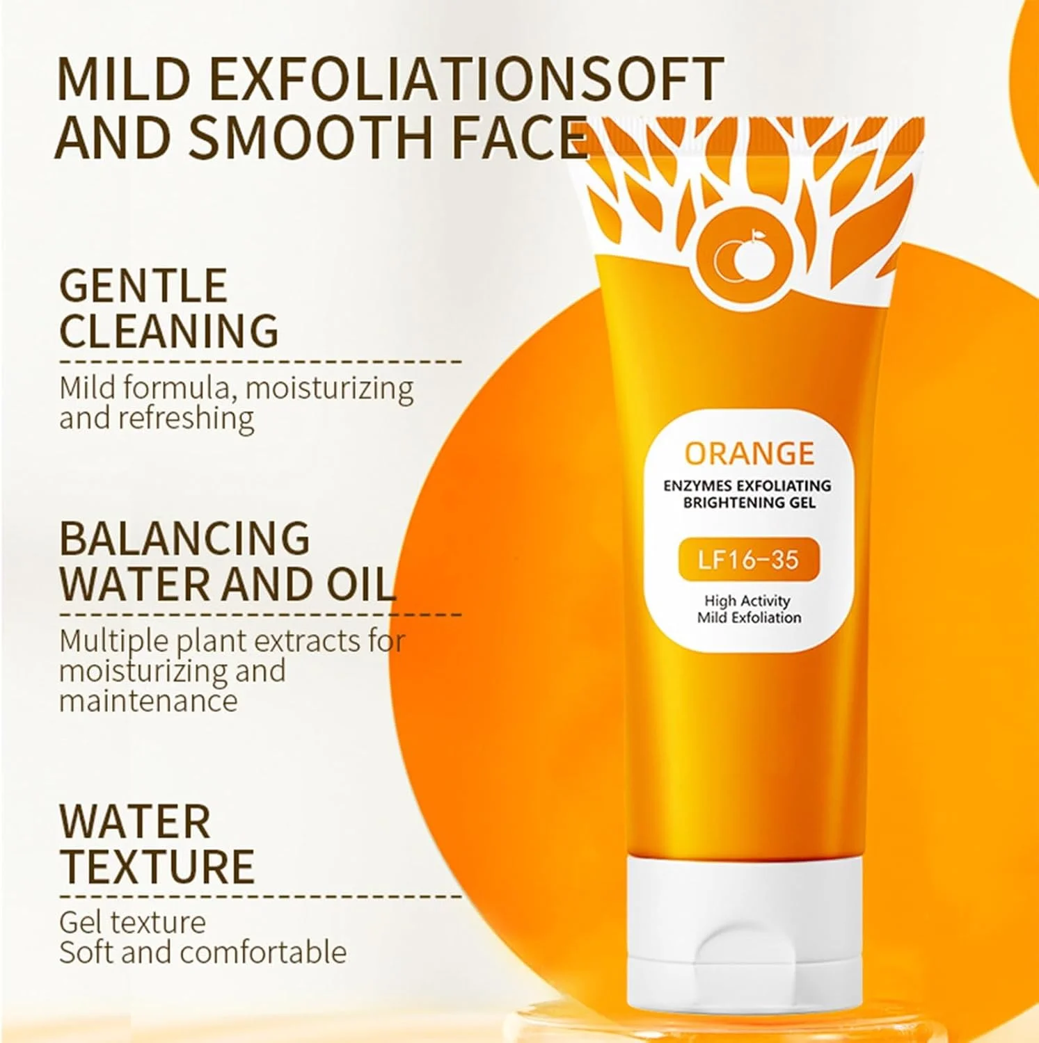 7136u2C1J-L._AC_SL1500__1762240024.webp Orange Enzymes Brightening Gel LF16-35 front view