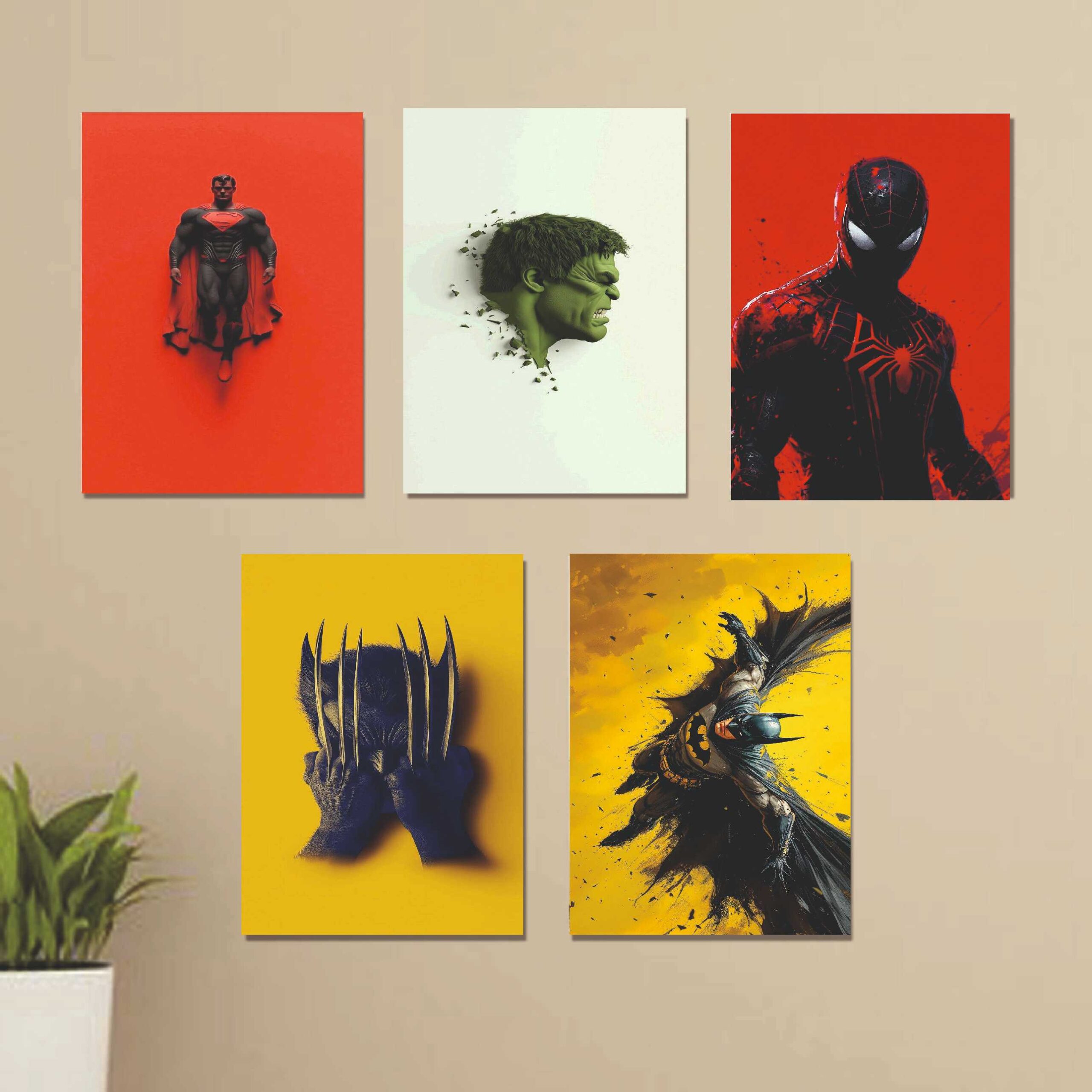 7338d2c238f47b079b9b2696c9a3db95.jpeg Set Of 5 AVENGER ROOM WALL PHOTOTYPE FRAM - Image 1