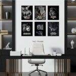 Decoration home decoration item 6 pcs iSLAMIC fRAME board wall decor photo on wall PHOTO TILE canvas art decor for home easy set up with both side tape