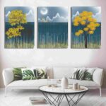 Set of 3 Wall Art Wooden Phototile Frames for Wall Decor