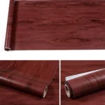 Peel and stick wooden sheet applied on wall surface