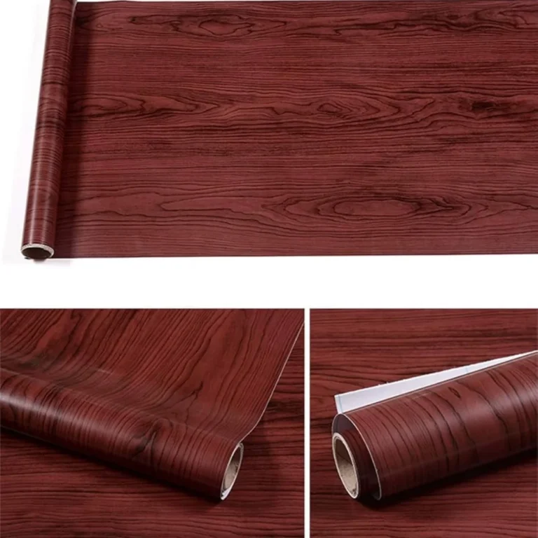 Peel and stick wooden sheet applied on wall surface