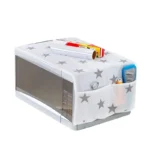 Waterproof oven and microwave cover with double side pockets on kitchen appliance