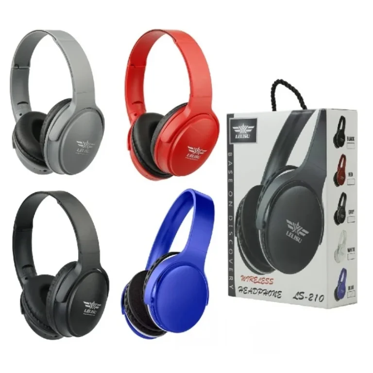Lelisu LS-210 wireless headphones side view with cushioned ear pads
