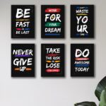 Set of 6 Premium Wall Art Photo Tiles – Modern Home Decor Sets 8x11