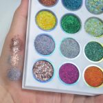 Glitter Butter Sparkle Eyeshadow Palette 9 in 1 Kit for Eye Makeup Shimmer Highlighter Metallic Eye Shadow, Rainbow Eyeshadow Pallets