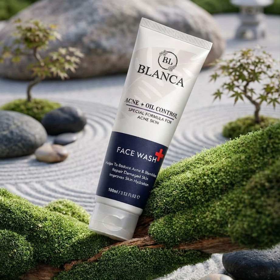 82080e9704cb1e0499bc268e0364f35a.png Blanca Acne And Oil Control Face Wash 100ml Gentle Cleanser For Clear Balanced And Healthy Skin - Image 1