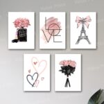 Set of 5 Premium Wall Art Photo Tiles – Modern Home Decor Sets 8x11