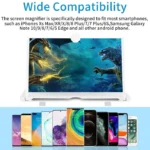 F3 Mobile Screen Magnifier | Enlarged Mobile Screen Amplifier Large Screen Eyes Protection - Size 220x180x9CM (Random Color)