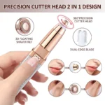 Detachable washable head of white 2-in-1 facial hair remover