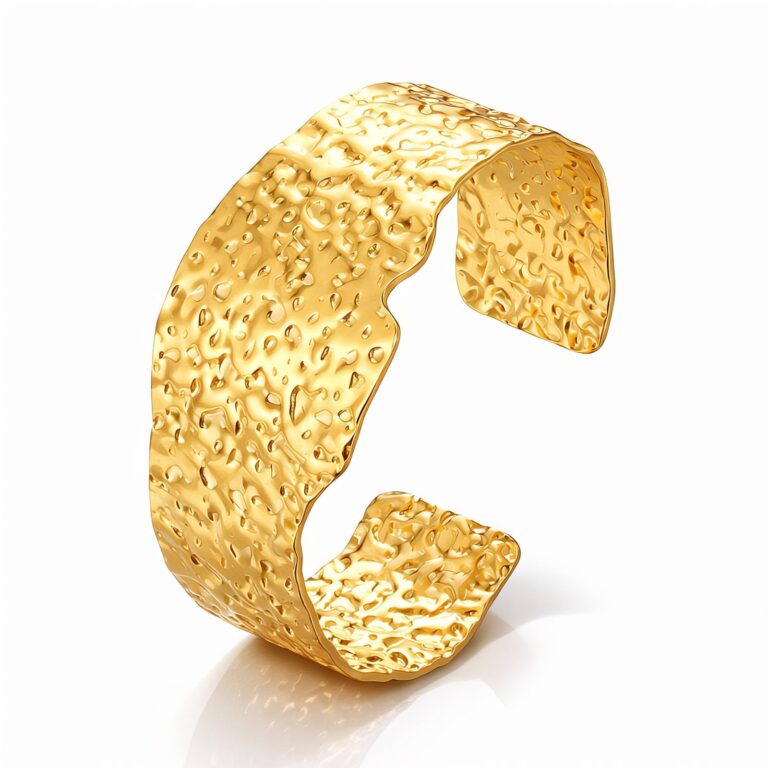 18K gold plated stainless steel bracelet front view