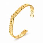 18K gold plated stainless steel bracelet close-up
