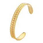 18K gold plated stainless steel bracelet front view