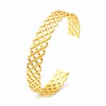 18K gold plated stainless steel bracelet front view