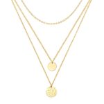 18K gold plated stainless steel necklace with two pendants