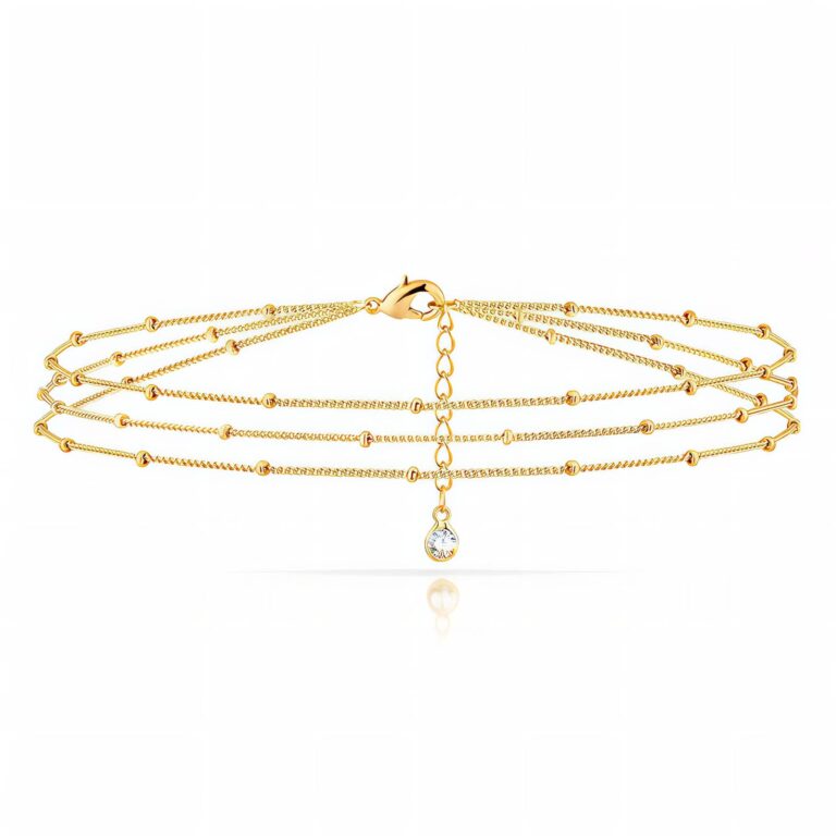 18K gold plated stainless steel bracelet close-up