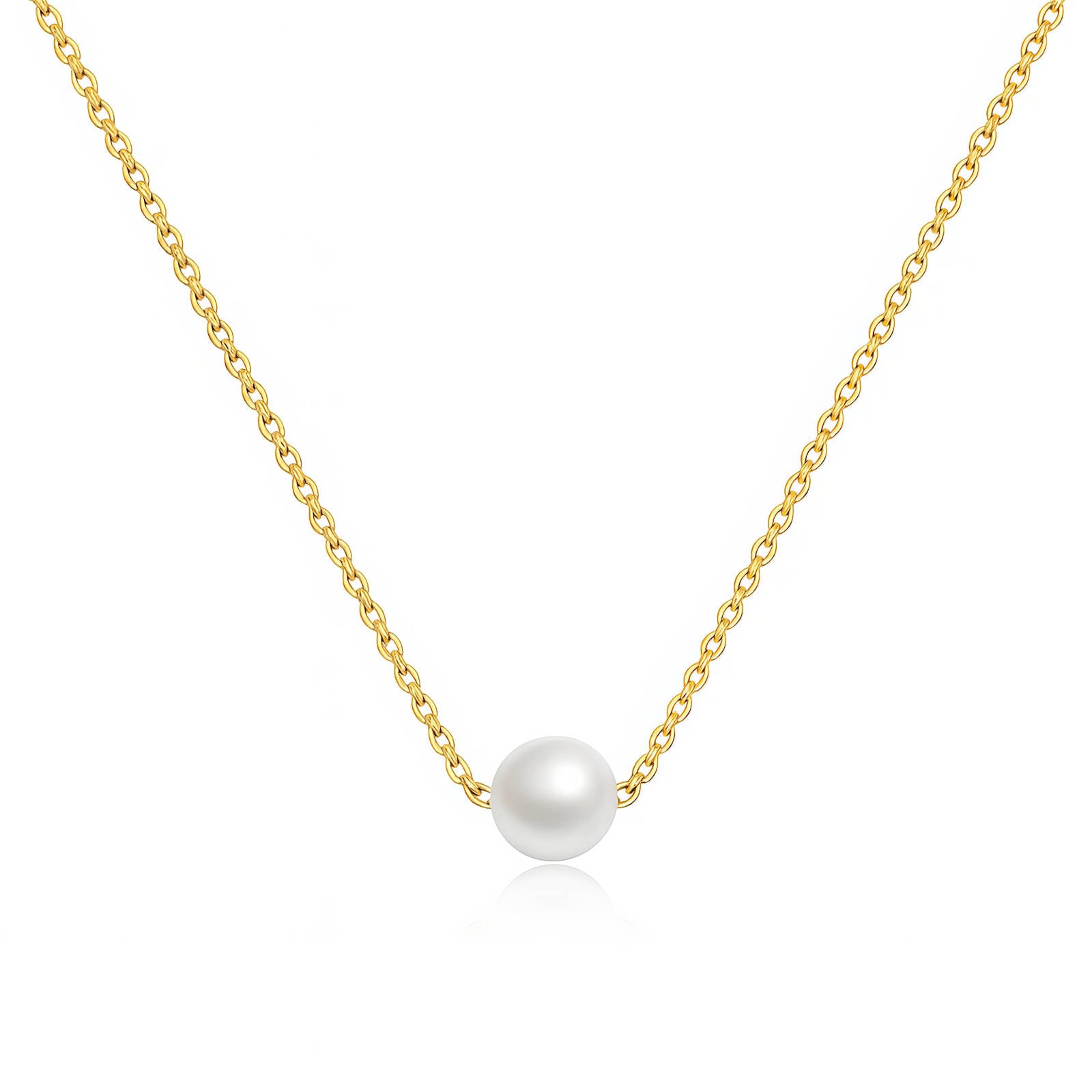 87148-0_031406_1600_new 18K gold plated stainless steel pearl necklace front view