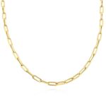 18K gold plated stainless steel necklace front view