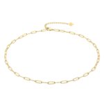 18K gold plated stainless steel necklace front view