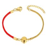 18K gold plated stainless steel bracelet close-up