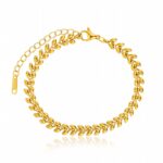 18K gold plated stainless steel bracelet on wrist