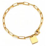 18K gold plated stainless steel bracelet close-up