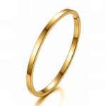 18K gold plated stainless steel bracelet front view