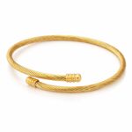 18K gold plated stainless steel bracelet front view